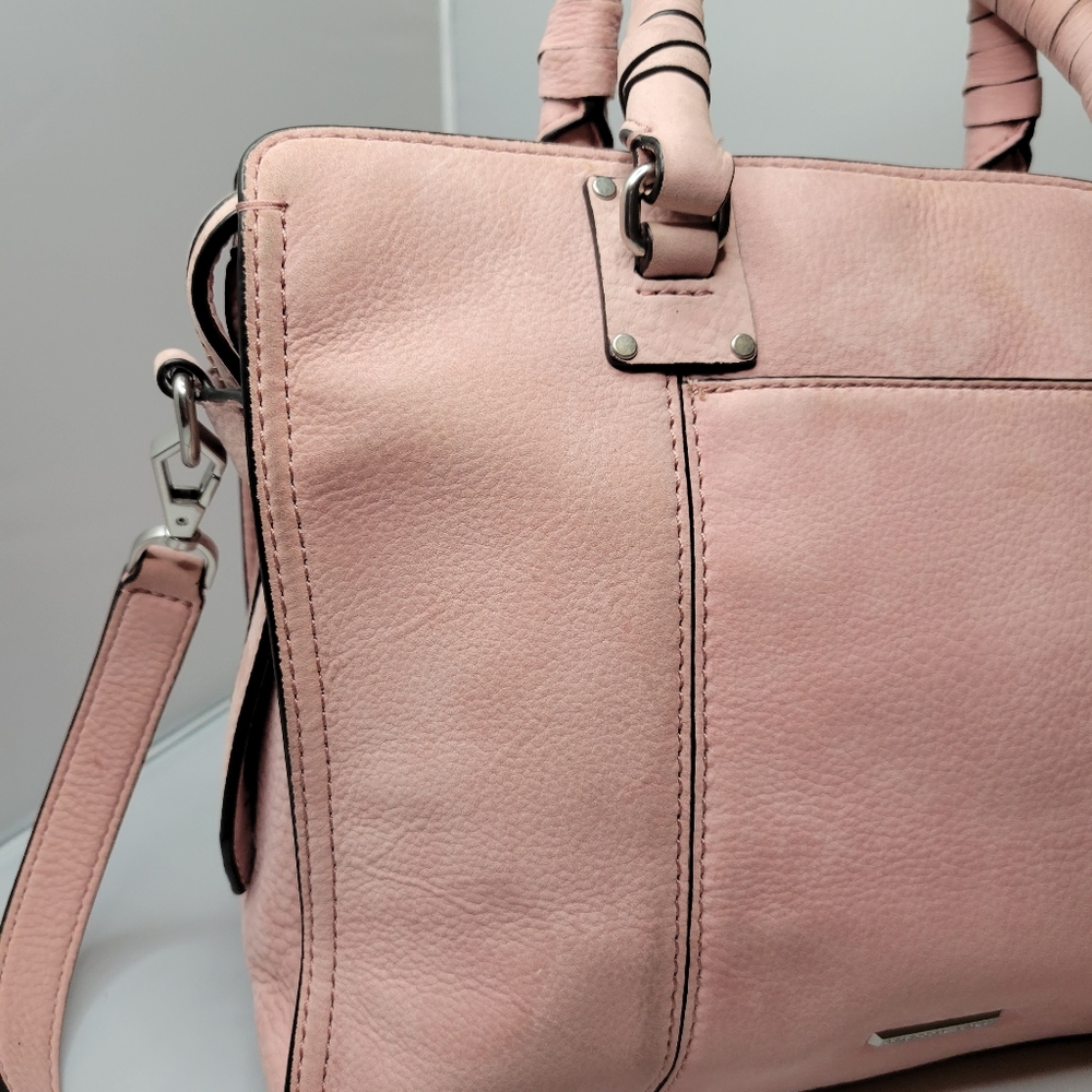 Rebecca Minkoff Medium Bree Leather Satchel Pink - Picture 9 of 16